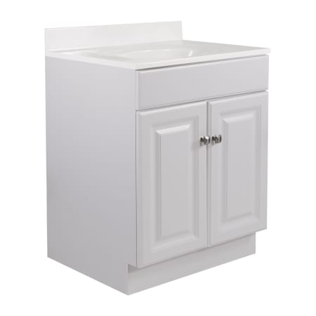 Design House Wyndham 24" Free Standing Single Basin Vanity Set with Wood Cabinet and Marble Vanity Top White
