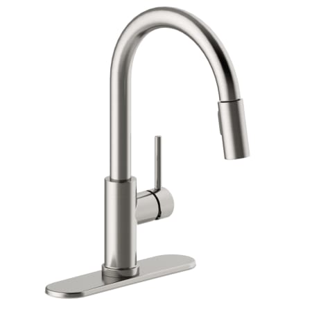 Design House Eastport II 1.8 GPM Single Hole Pull Down Kitchen Faucet - Includes Escutcheon Satin Nickel