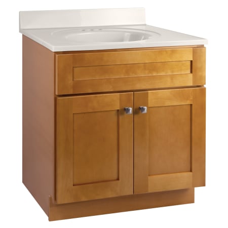 Design House Brookings 31" Free Standing Single Basin Vanity Set with Cabinet and Cultured Marble Vanity Top