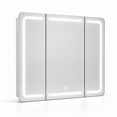 Design House Lindale 30-3/8" x 30-1/8" Lighted Frameless Triple Door Medicine Cabinet with Soft Close Hinges White