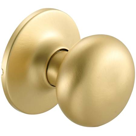 Design House Cambridge Passage Door Knob Set with Round Rose Satin Gold