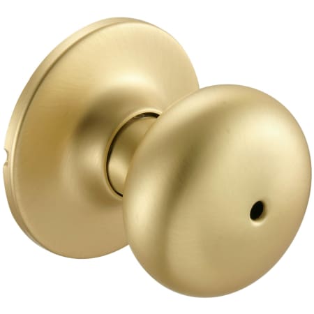 Design House Cambridge Privacy Door Knob Set with Round Rose Satin Gold