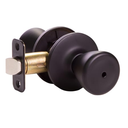 Design House Tulip Series Privacy Door Knob Set with Round Rose Matte Black