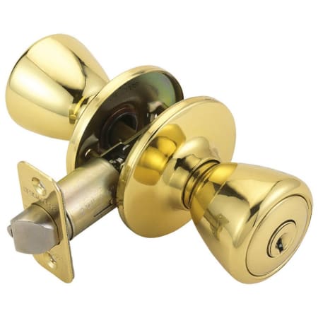Design House Tulip Series Entry Fits Doors 1-3/8" to 1-3/4" Thick Polished Brass