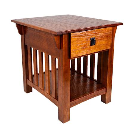 Design House Mission Impeccable 22" Wide Pine Wood Nightstand Medium Oak