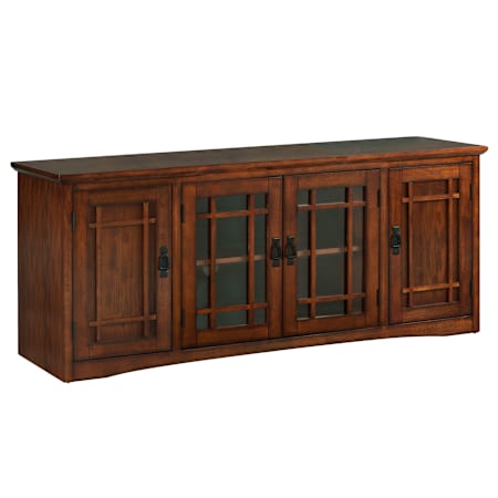Design House Mission 60" Wide Ash and Other Wood TV Stand Mission Oak / Black