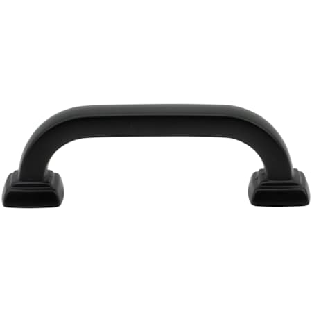 DesignPerfect Vintage Pack of (10) 3" Center to Center Bold Block Arch Curved Cabinet Handles / Drawer Pulls Black