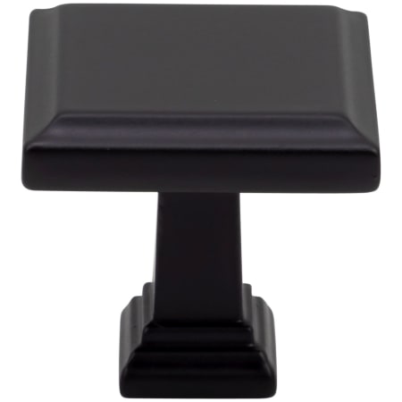 DesignPerfect Contemporary Sleek Pack of (10) 1-3/16 Inch Stepped Square Cabinet Knobs / Drawer Knobs Black