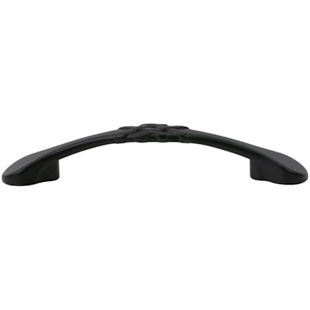 DesignPerfect Rustic Pack of (25) - 3-3/4" Center to Center Basket Weave Arch Bow Cabinet Handles / Drawer Pulls Black