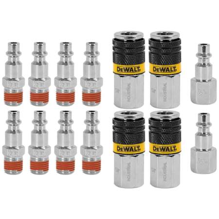 Dewalt 1/4" NPT 14-Piece Industrial Coupler and Plug Set N/A