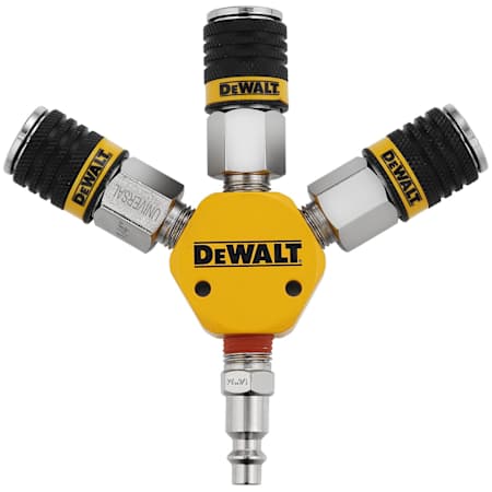 Dewalt 3-Way Hex Manifold with Three 1/4" Couplers and 1/4" Plug N/A