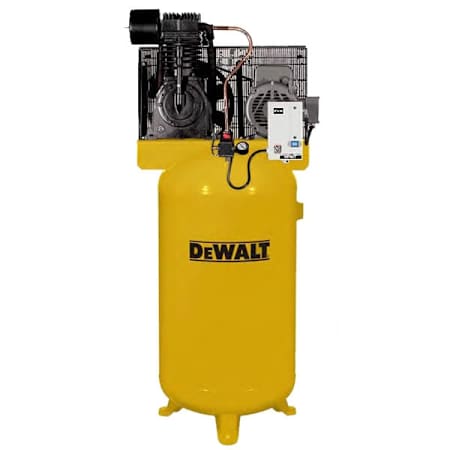 Dewalt 7.5 HP 80 Gal 175 Max PSI 21.2 CFM Two-Stage Stationary Electric (230 Volt 1 Phase) Reciprocating Air Compressor N/A