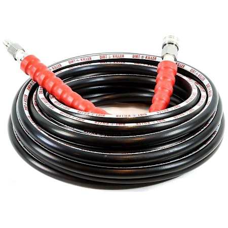 Dirt Killer Dirt Killer 50-Foot 3/8" 4000 PSI Black High Pressure Hose w/ Quick Connects (Cold Water) N/A