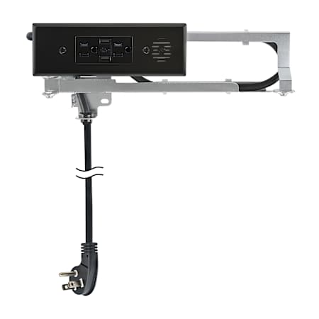 Docking Drawer Blade In-Drawer Outlet (2) 15 Amp AC Outlets with (2) USB-A Ports Black
