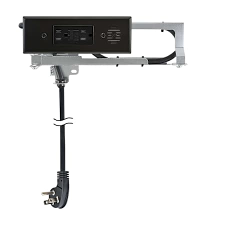 Docking Drawer Amp Blade Compact Vanity Outlet Fits 11" Wide Drawers, 2 AC GFCI, Auto Safety Shutoff Black