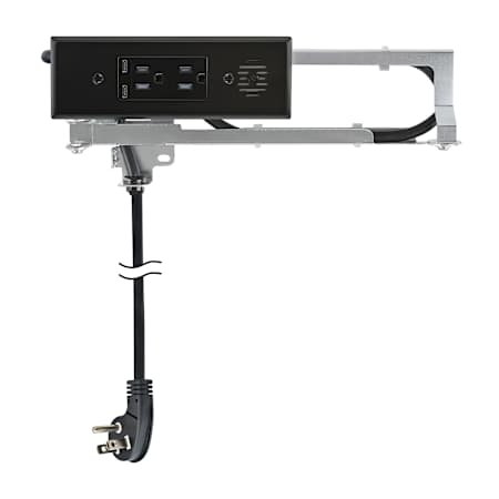 Docking Drawer Amp Blade In-Drawer Outlet, Integrated Safety Shutoff, (2) 65W USB-C and (2) 15 Amp AC Black