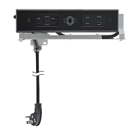 Docking Drawer Amp Blade Duo In-Drawer Outlet, Integrated Safety Shutoff, (4) 30W USB-C, (2) USB-A and (2) 15 Amp AC Black