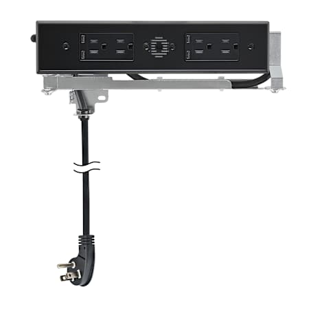 Docking Drawer Amp Blade Duo In-Drawer Outlet, Integrated Safety Shutoff, (4) 65W USB-C and (4) 15 Amp AC Black