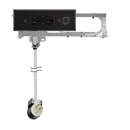 Docking Drawer Amp Blade Compact Vanity Outlet Fits 11" Wide Drawers, 2 AC & 2 USB-C, Auto Safety Shutoff Black