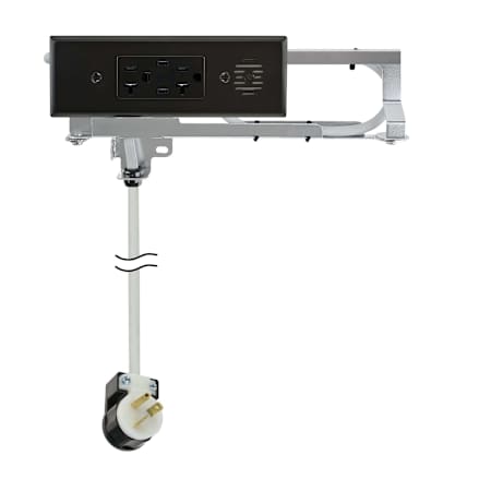 Docking Drawer Amp Blade Compact Vanity Outlet Fits 11" Wide Drawers, 2 AC & 2 USB-C, Auto Safety Shutoff Black