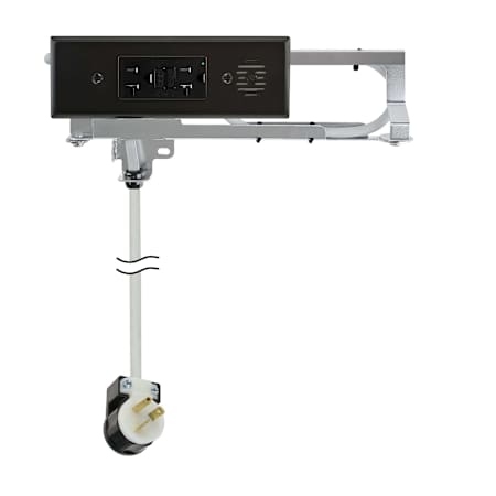 Docking Drawer Amp Blade Compact Vanity Outlet Fits 11" Wide Drawers, 2 AC GFCI, Auto Safety Shutoff Black