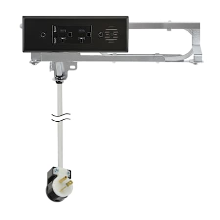 Docking Drawer Amp Blade In-Drawer Outlet, Integrated Safety Shutoff, (2) 65W USB-C and (2) 20 Amp AC Black