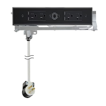 Docking Drawer Amp Blade Duo In-Drawer Outlet, Integrated Safety Shutoff, (4) 65W USB-C and (4) 20 Amp AC Black