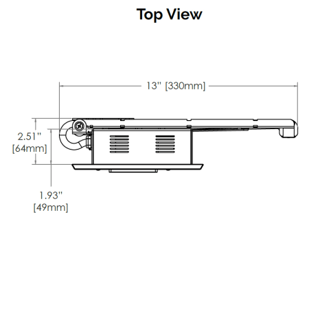 Blade Series Top View Line Drawing