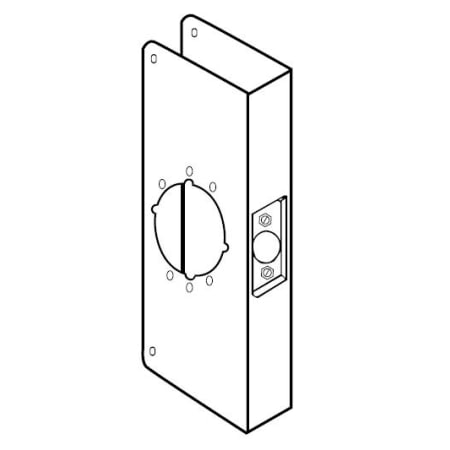 DON-JO Single Hole Wrap Around Door Reinforcer Satin Bronze