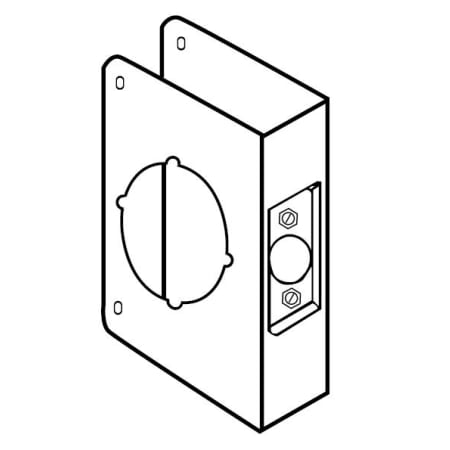 DON-JO Single Hole Wrap Around Door Reinforcer Stainless Steel