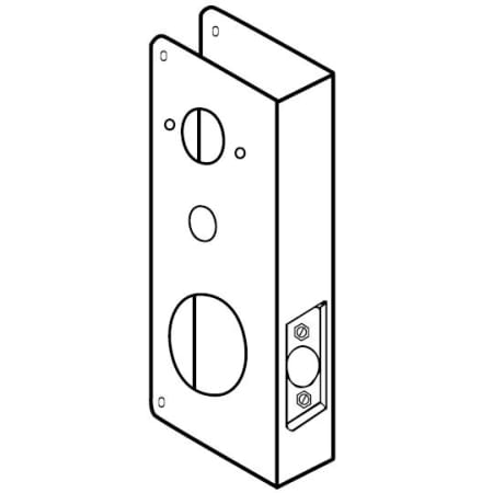 DON-JO 2 Hole Wrap Around Door Reinforcer Polished Brass