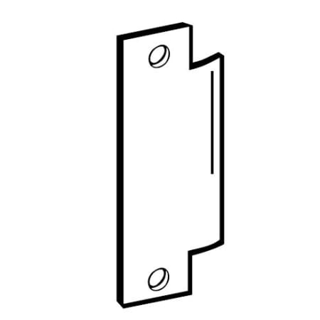 DON-JO 4-7/8" X 1-1/4" Blank Steel Strike Plate Stainless Steel