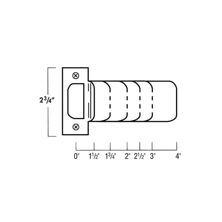 DON-JO 2-3/4" X 1-1/2" Extended Lip T-Strike Polished Brass