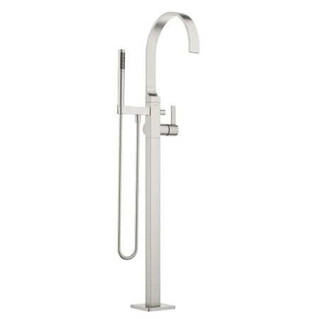 Dornbracht MEM Single-Lever Bath Mixer with Stand Pipe for Free-Standing Assembly with 1.8 GPM Hand Shower Set Brushed Platinum