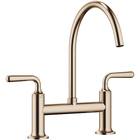 Dornbracht Vaia 1.5 GPM Bridge Kitchen Faucet Mixer for Sprayer Brushed Champagne (22kt Gold)