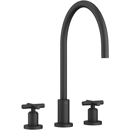 Dornbracht Tara 1.5 GPM Widespread Kitchen Faucet with Swivel Spout and Cartridge Matte Black