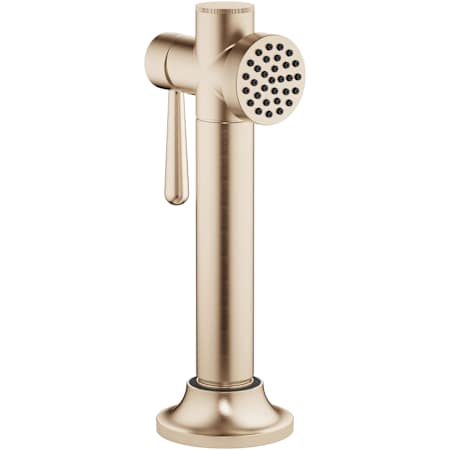 Dornbracht Vaia Kitchen Side Spray with Integrated Diverter and Round Flange Brushed Champagne (22kt Gold)