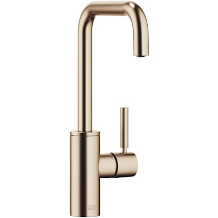 Dornbracht Meta Square 1.5 GPM Single Hole Bar Faucet with Swivel Spout and Mounting Hardware Brushed Champagne (22kt Gold)