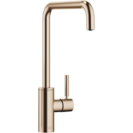 Dornbracht Meta Square 1.5 GPM Single Hole Kitchen Faucet with Swivel Spout and Aerated Stream Brushed Champagne (22kt Gold)