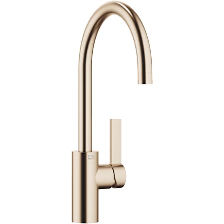 Dornbracht Tara Ultra 1.5 GPM Single Hole Kitchen Faucet with Swivel Spout and Flexible Supply Lines Brushed Champagne (22kt Gold)