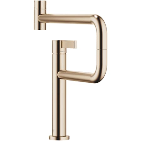 Dornbracht Tara Ultra 1.5 GPM Single Hole Kitchen Faucet with Swivel Spout Brushed Champagne (22kt Gold)