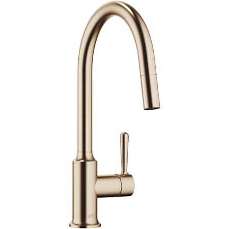 Dornbracht Vaia 1.5 GPM Single Hole Pull Down Kitchen Faucet with Swivel Spout and Cartridge Brushed Champagne (22kt Gold)