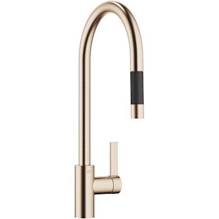 Dornbracht Tara Ultra 1.5 GPM Single Hole Pull Down Kitchen Faucet with Swivel Spout and Cartridge Brushed Champagne (22kt Gold)
