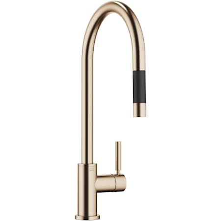 Dornbracht Tara 1.5 GPM Single Hole Pull Down Kitchen Faucet with Swivel Spout and Cartridge Brushed Champagne (22kt Gold)