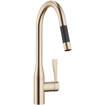 Dornbracht Sync 1.5 GPM Single Hole Pull Down Kitchen Faucet with Swivel Spout and Cartridge Brushed Champagne (22kt Gold)