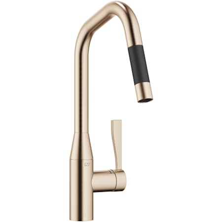 Dornbracht Sync 1.5 GPM Single Hole Pull Down Kitchen Faucet with Swivel Spout and Descaling System Brushed Champagne (22kt Gold)