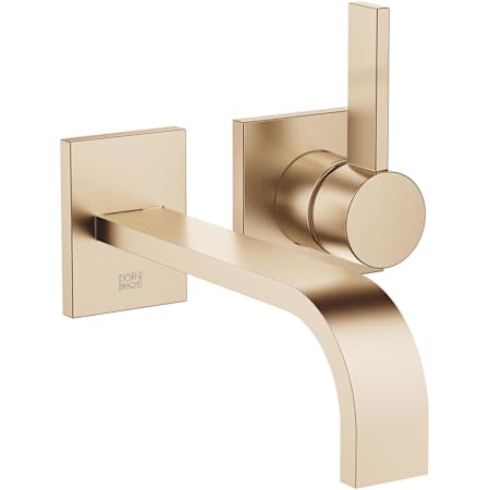 Dornbracht MEM 1.2 GPM Wall Mounted Vessel Widespread Bathroom Faucet- Less Drain Brushed Champagne (22kt Gold)