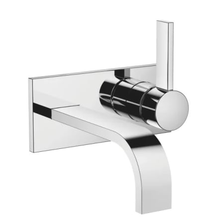 Dornbracht Wall Mounted Single Lever Basin Mixer with Cover Plate - No Pop-Up Waste Chrome