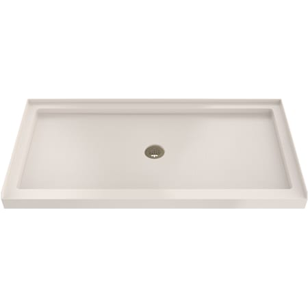 DreamLine Slimline 36" x 54" Rectangular Shower Base with Single Threshold and Center Drain Brushed Brass with Biscuit Base