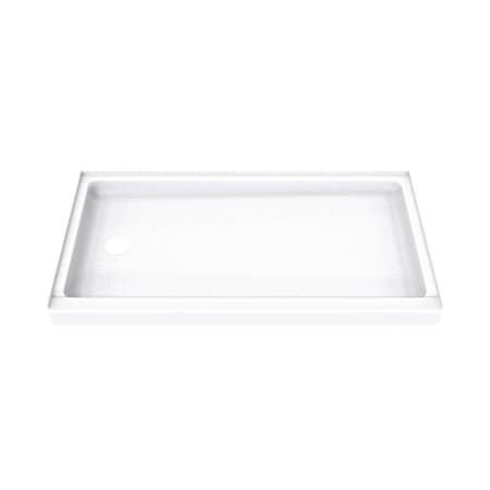 DreamLine DreamStone 32" x 60" Shower Base with Single Threshold and Left Drain White
